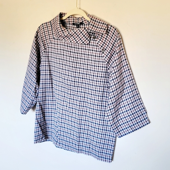 Kal Rieman Plaid Button Top - Picture 3 of 7